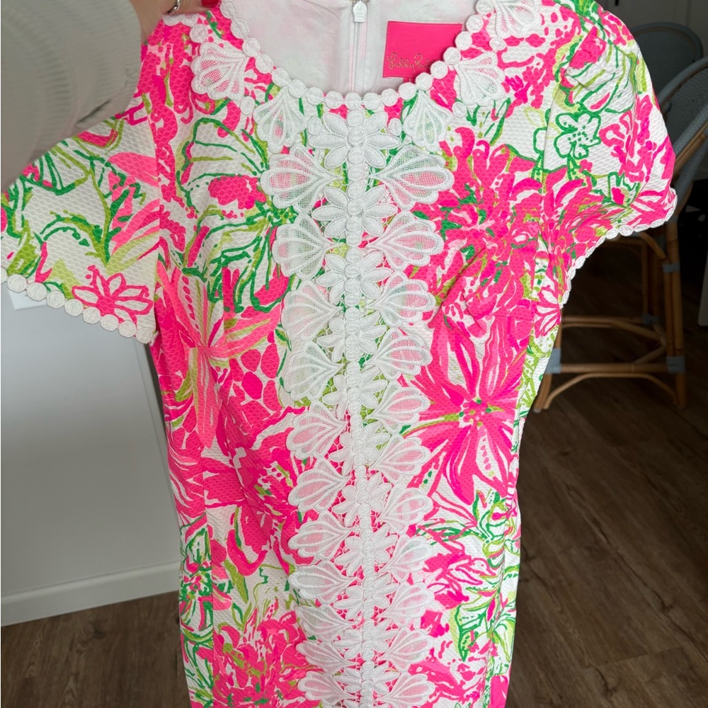 Lilly Pulitzer Pink and Green Floral Dress